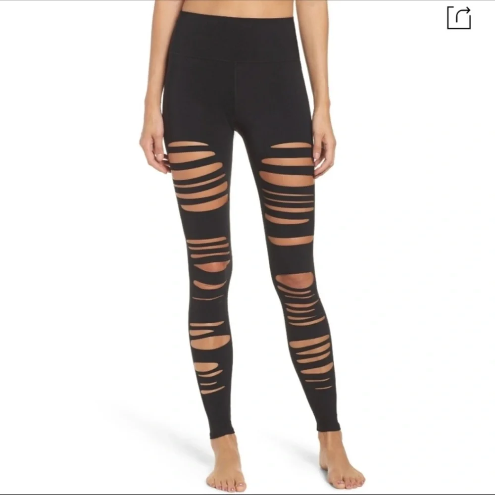 Alo Extreme Ripped Warrior Legging Black Small